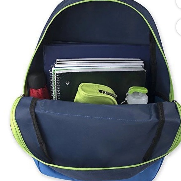 School backpack Multi-Color Adjustable Padded Shoulder Straps - Navy Blue 3 set - Picture 7 of 16